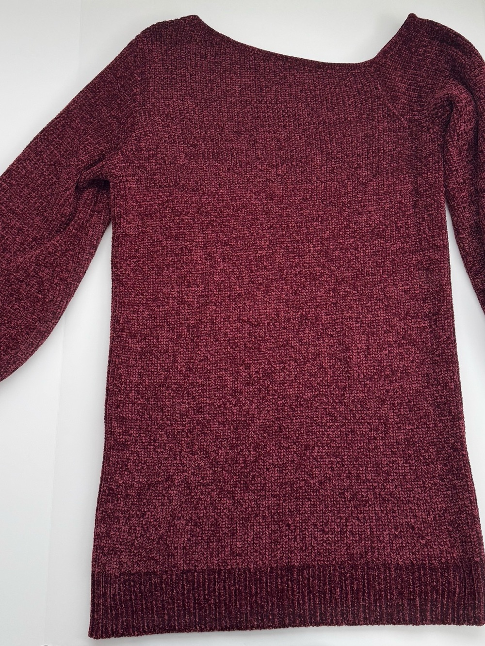 VICI Textured Knit Pullover Sweater Off Shoulder Long Sleeve Maroon Size M